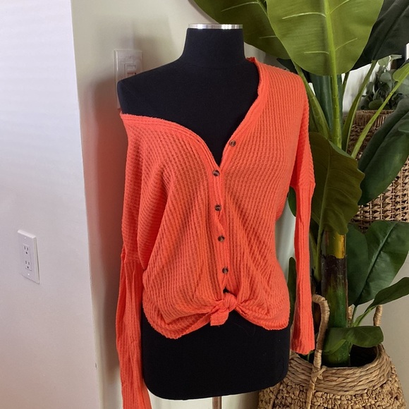 Urban Outfitters Out from Under Thermal Button Up Top - Picture 2 of 7